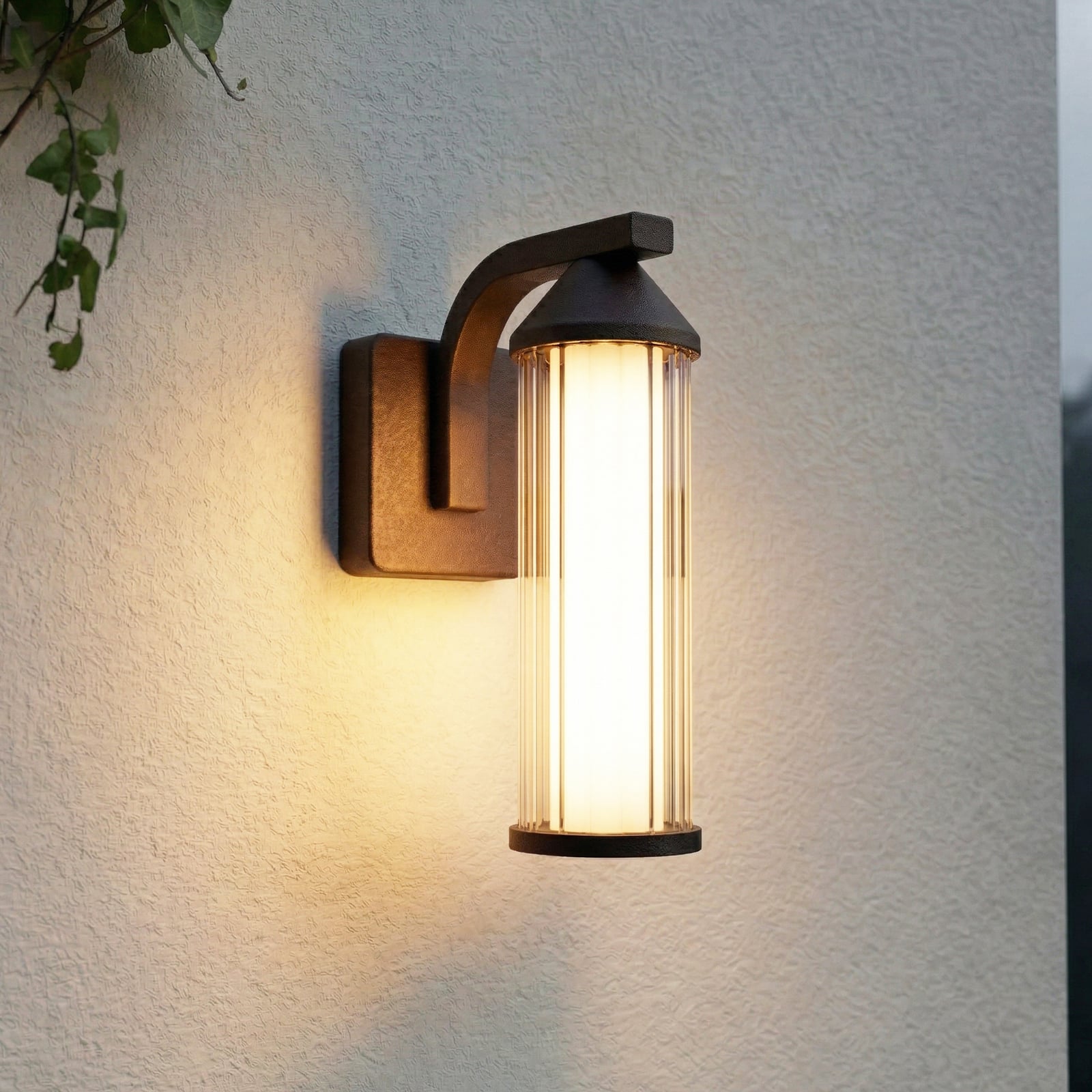 Aplique LED para exterior Neravio, óxido, altura 26 cm, IP54 - Lindby
