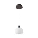 Lámpara colgante LED Bover Drep S/01, blanco opalino, cristal, 2700 K