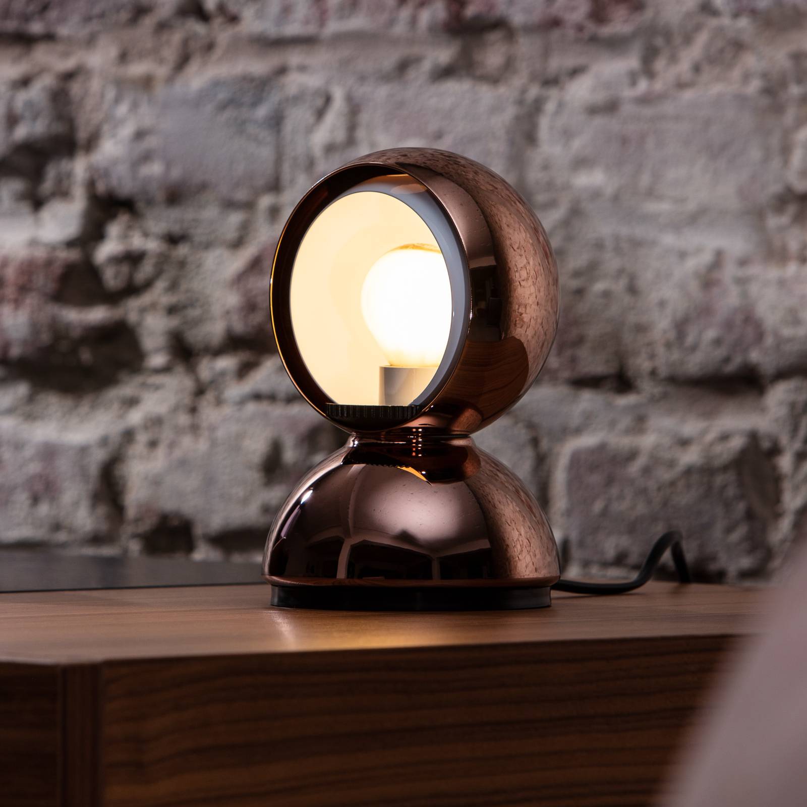 Artemide Eclisse lampa stołowa, miedziana