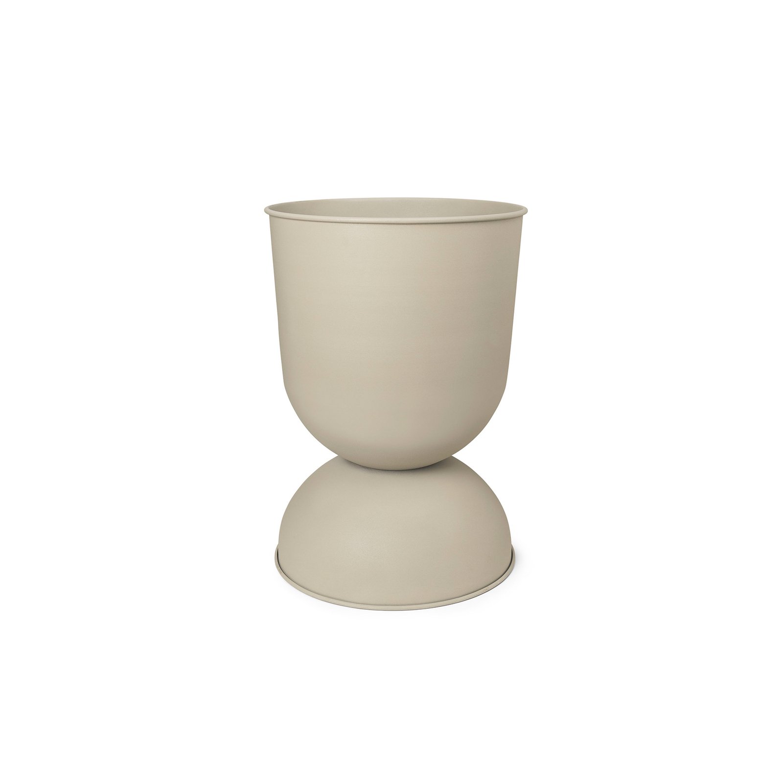 vaso de flores ferm LIVING Hourglass, bege, Ø 30 cm, reversível