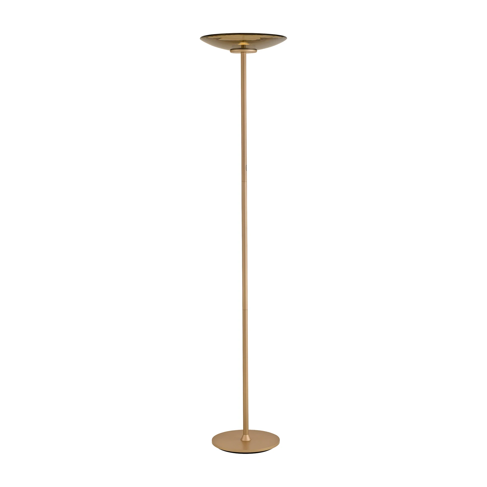 PURE LED állólámpa Moon bronzszínű alumínium/üveg fényerőszabályzóval