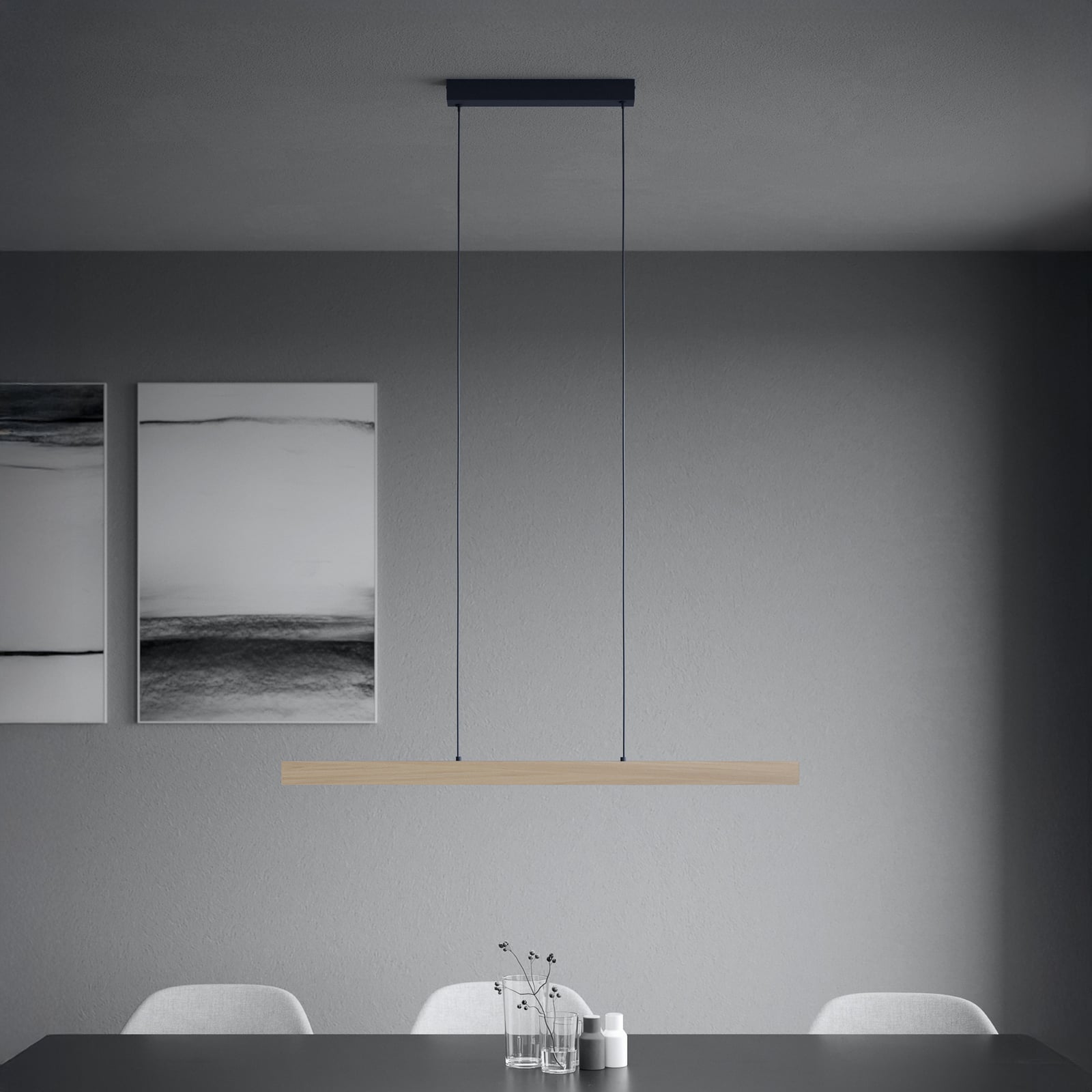 Montebuono LED-Hängelampe, holz 180 cm dim - Stars of Light