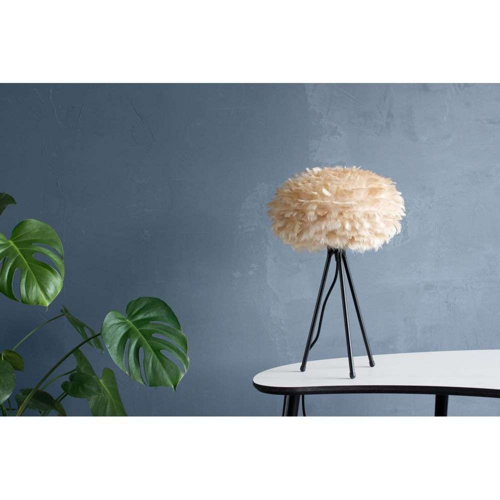 Eos Table Lamp Medium Light Brown/White - UMAGE