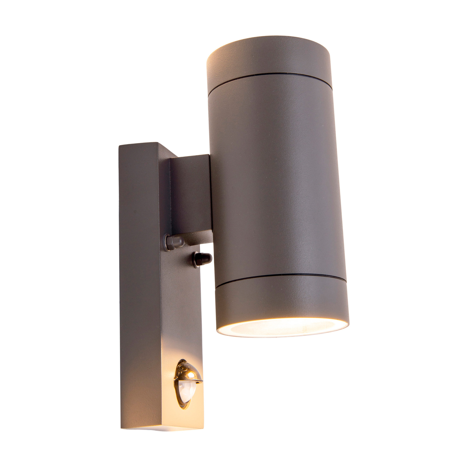 Rombe outdoor wall light with a sensor, 2-bulb
