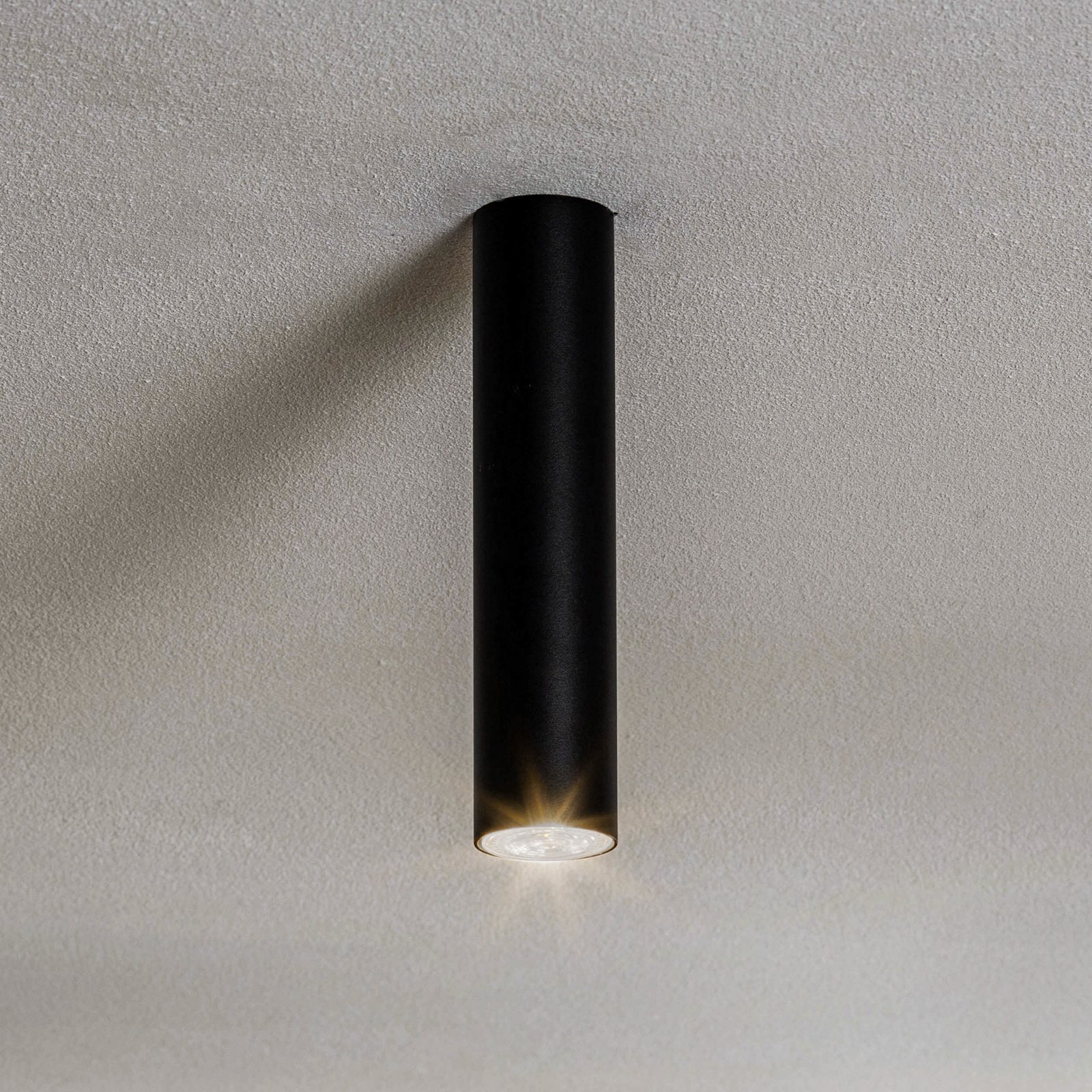 Eye plafondspot, hoogte 25 cm, zwart