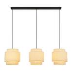 Papper pendant light, 3-bulb, natural colour, raffia, E27