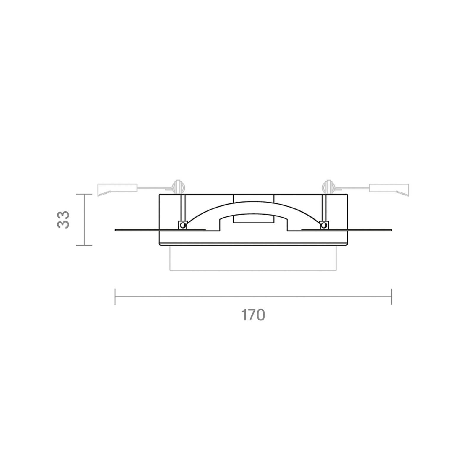 Anneau d'encastrement Nivo, pour luminaire encastrable 11 cm, métal - Sigor