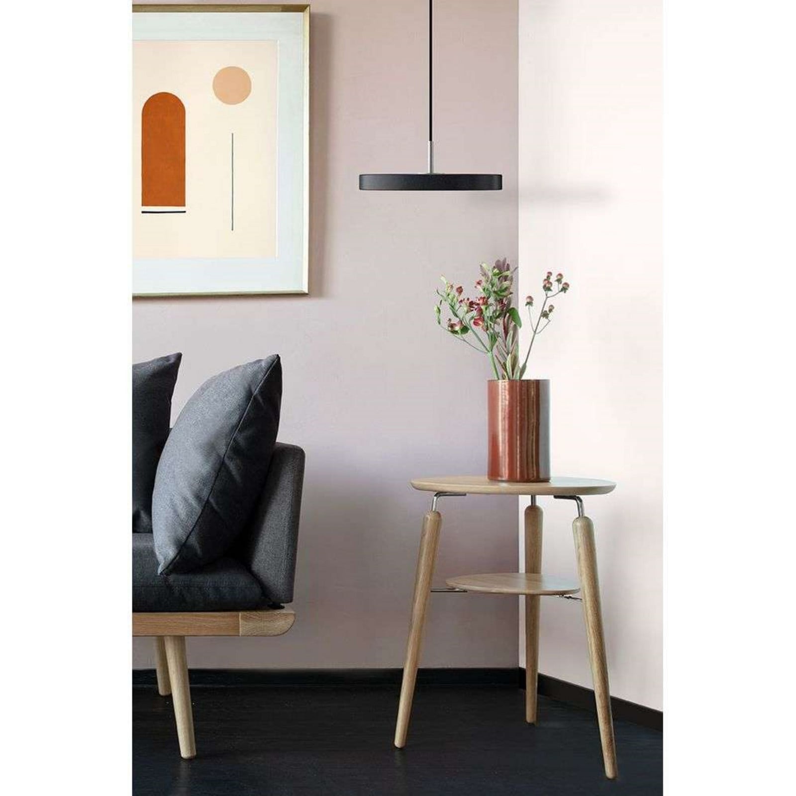 Asteria Pendel Mini Anthracite/Steel Top UMAGE - Stue - Metal billede