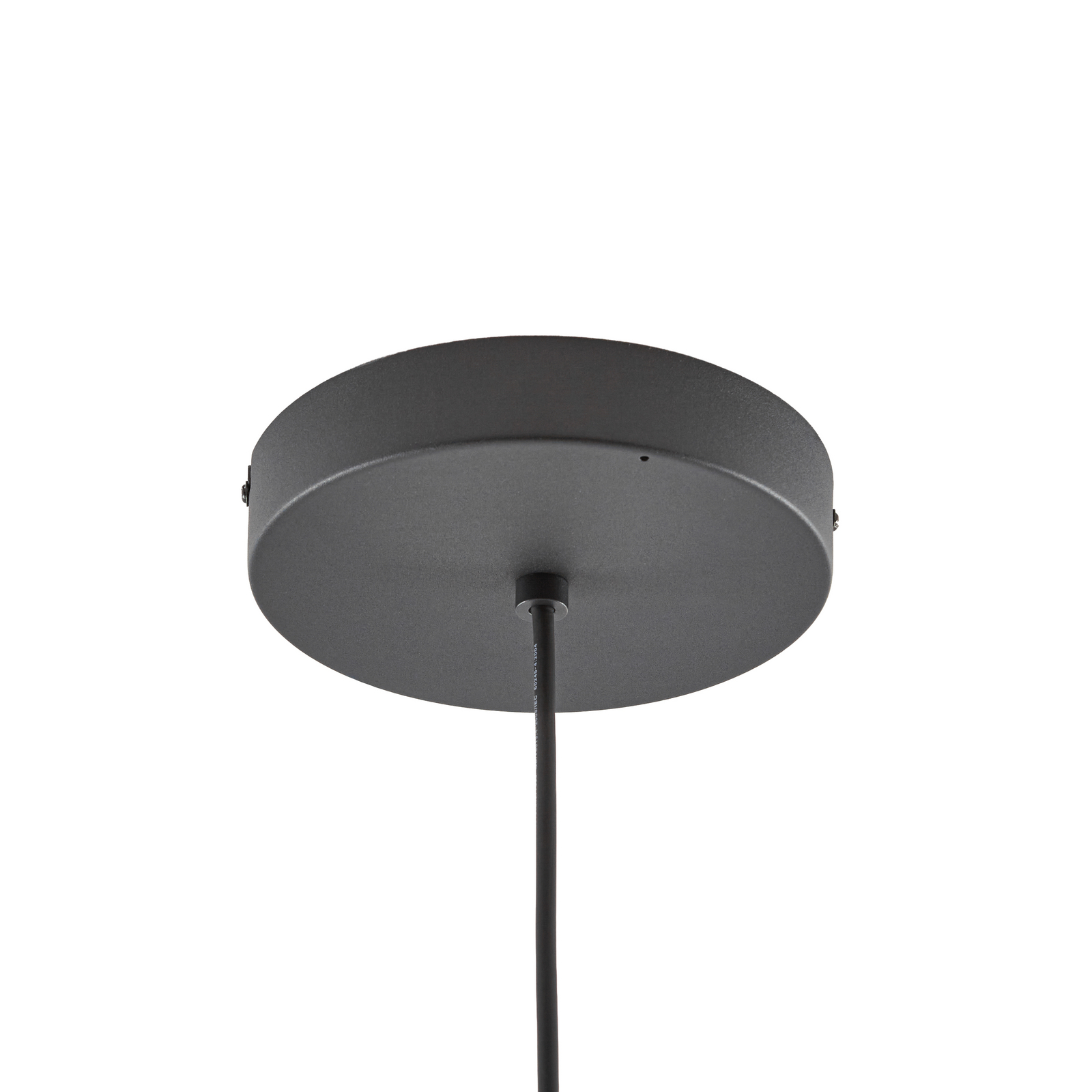 Lucande LED-riippuvalaisin Korvyn, musta, halkaisija 50 cm, portaattomasti