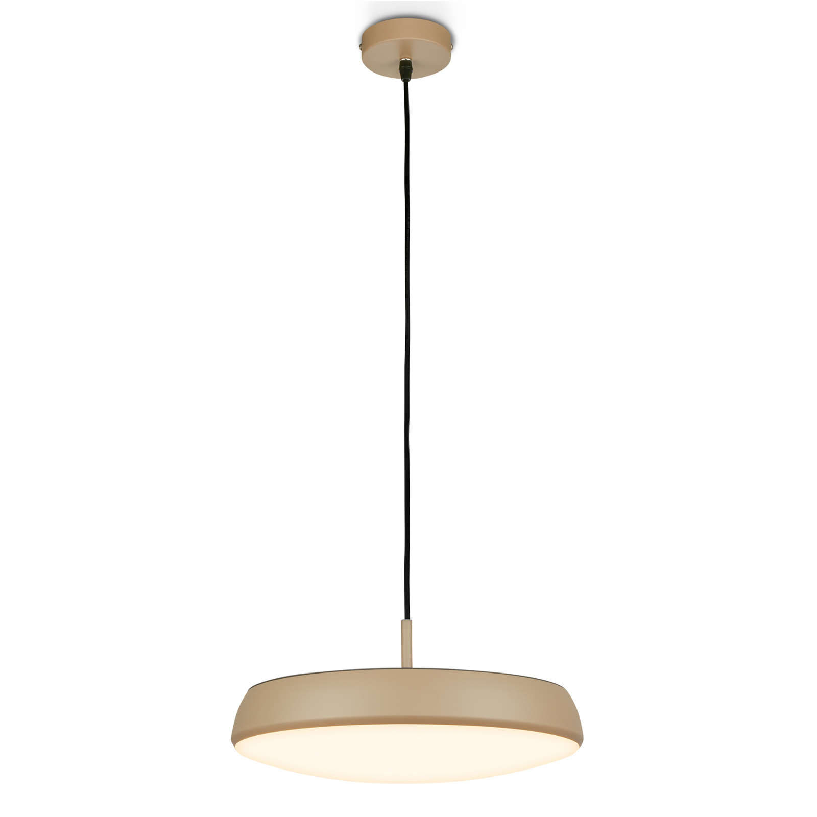 Lámpara colgante LED Nala, beige, metal/plástico, Ø 35 cm Lámpara colgante LED Nala, beige, metal/plástico, Ø 35 cm