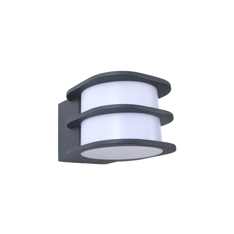 Lindby - Fyra Round LED Smart Extérieur Applique Murale Gris