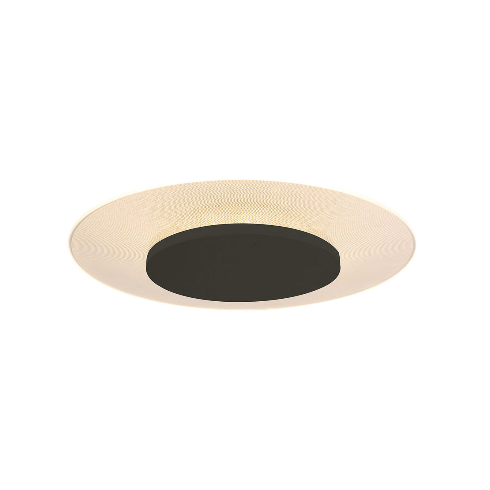 LED-kattovalaisin Lido, musta, Ø 36cm