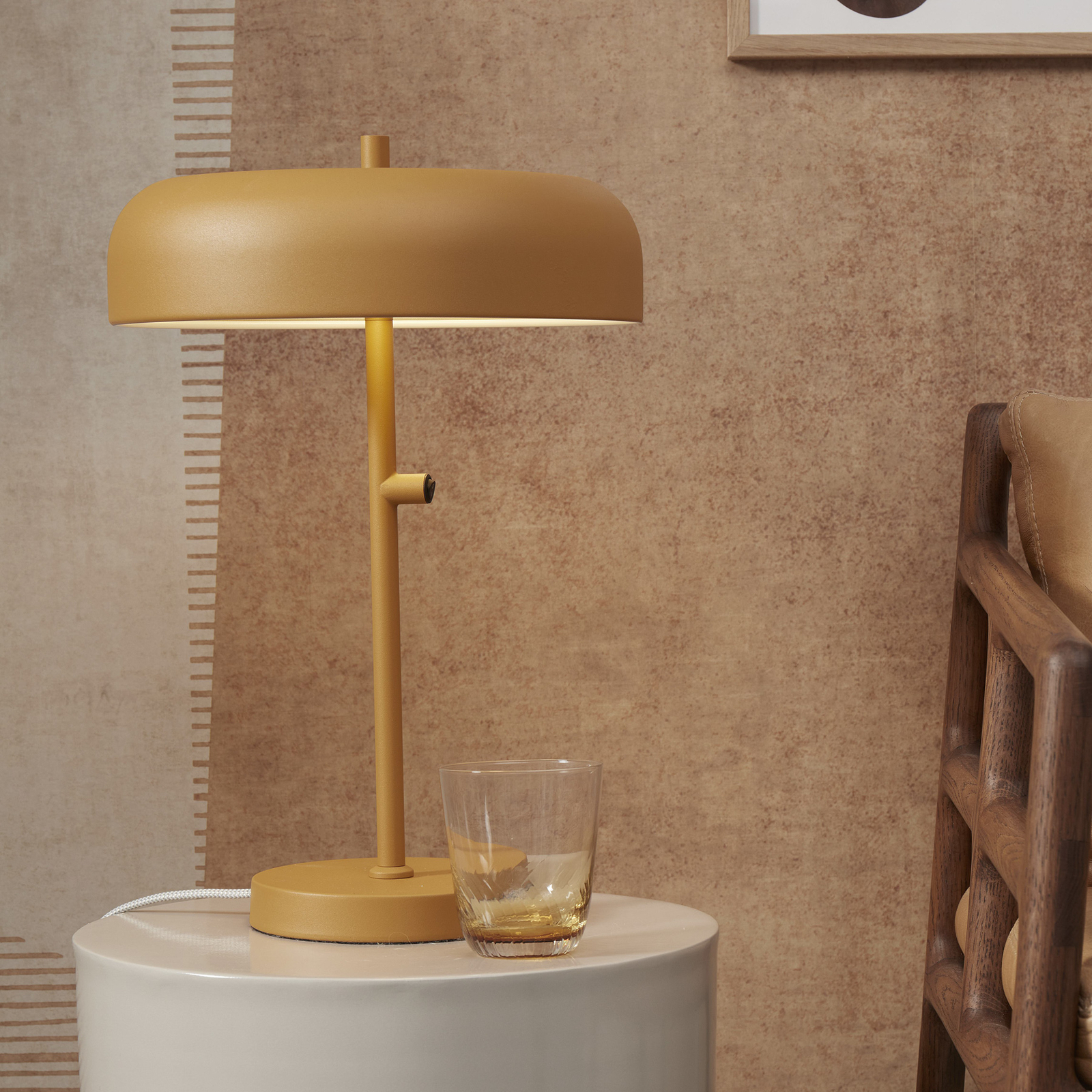 It's about RoMi Porto table lamp, 45 cm, mustard yellow, metal