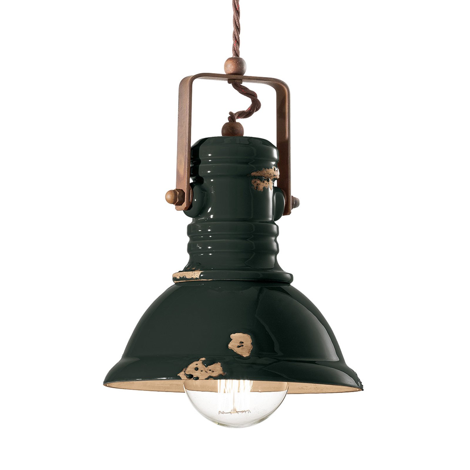 Lampa wisząca C1691 w czarnym, industrialnym stylu