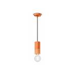 PI hanglamp, cilindervormig, Ø 8 cm oranje