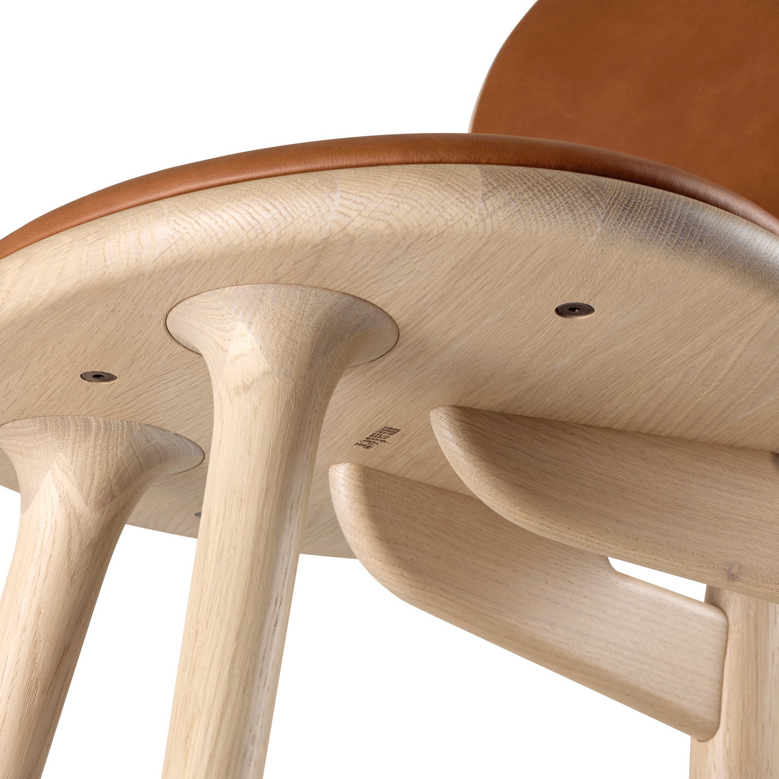 Tabouret de bar, marron, chêne mat/cuir, hauteur 99,7 cm - Mater Tabouret de bar, marron, chêne mat/cuir, hauteur 99,7 cm - Mater