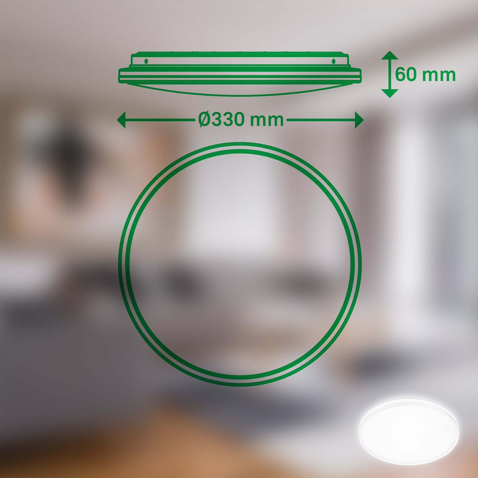 Pulap A LED plafondlamp, wit, Ø 33 cm, kunststof