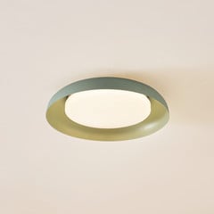 Lindby LED mennyezeti lámpa Florie, zöld, fém, Ø 40 cm