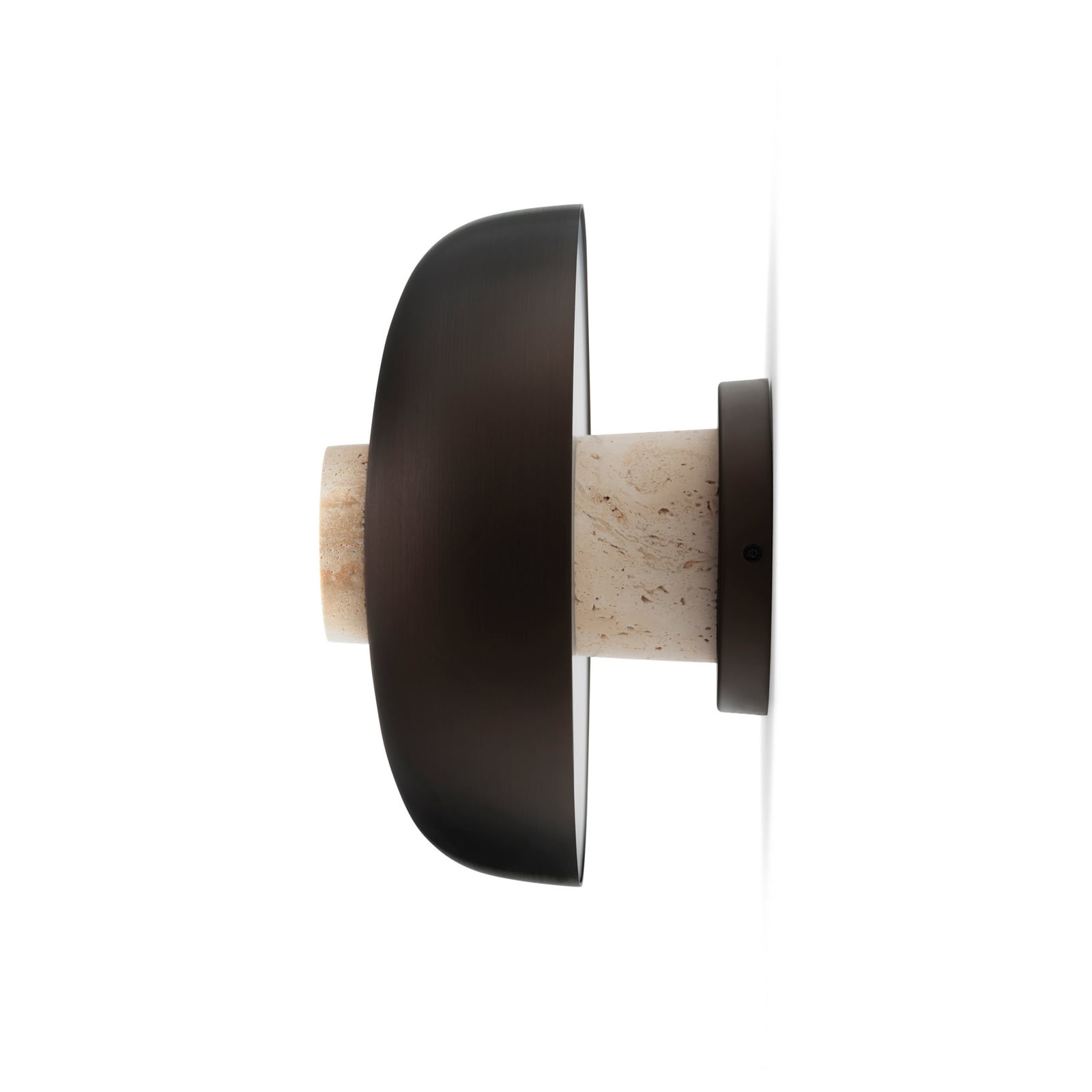 Nástěnné světlo s LED diodami v odstínu písku/bronz, Ø 24 cm, otočný stmívač –
