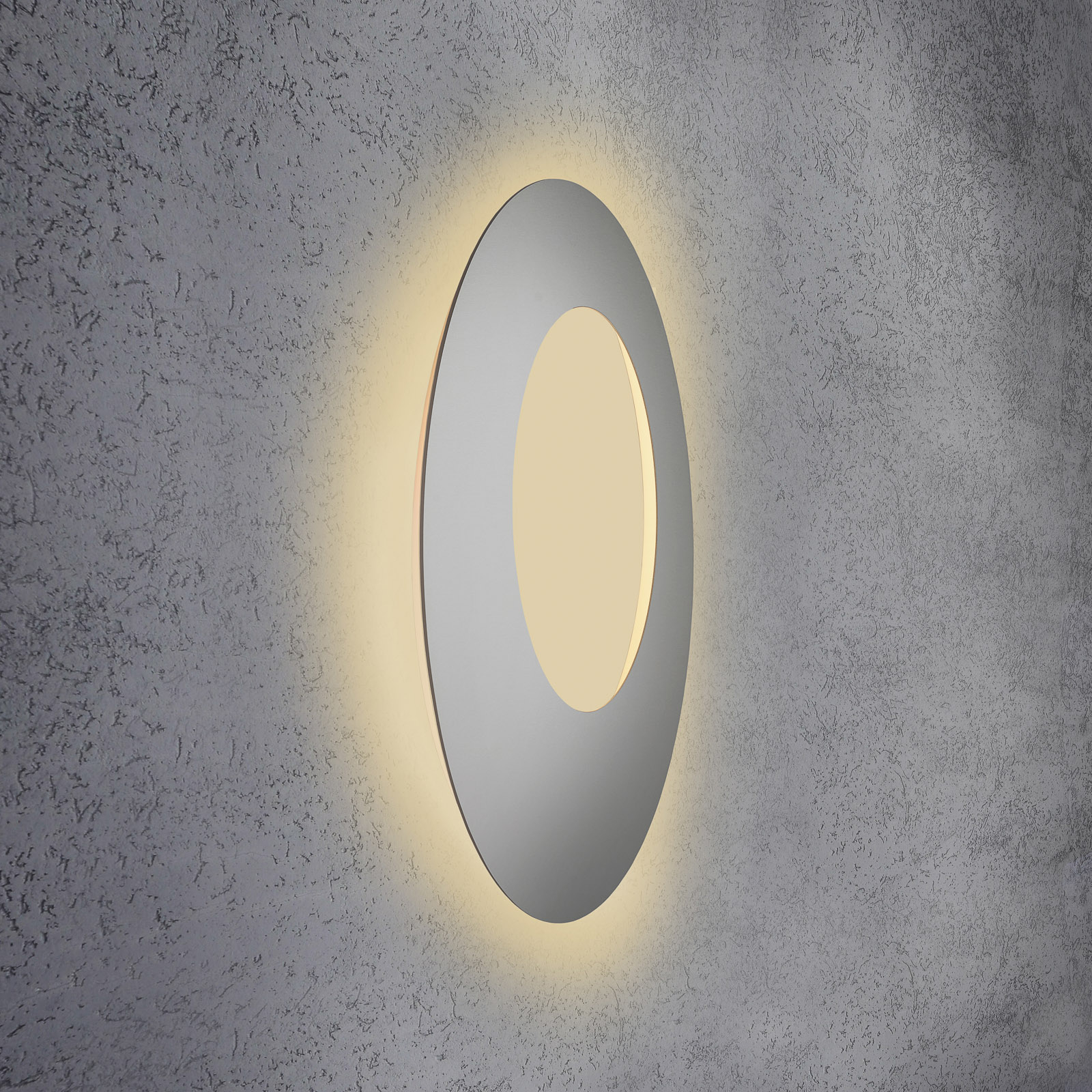 Escale Blade Open LED-Wandleuchte, silber, Ø 79 cm