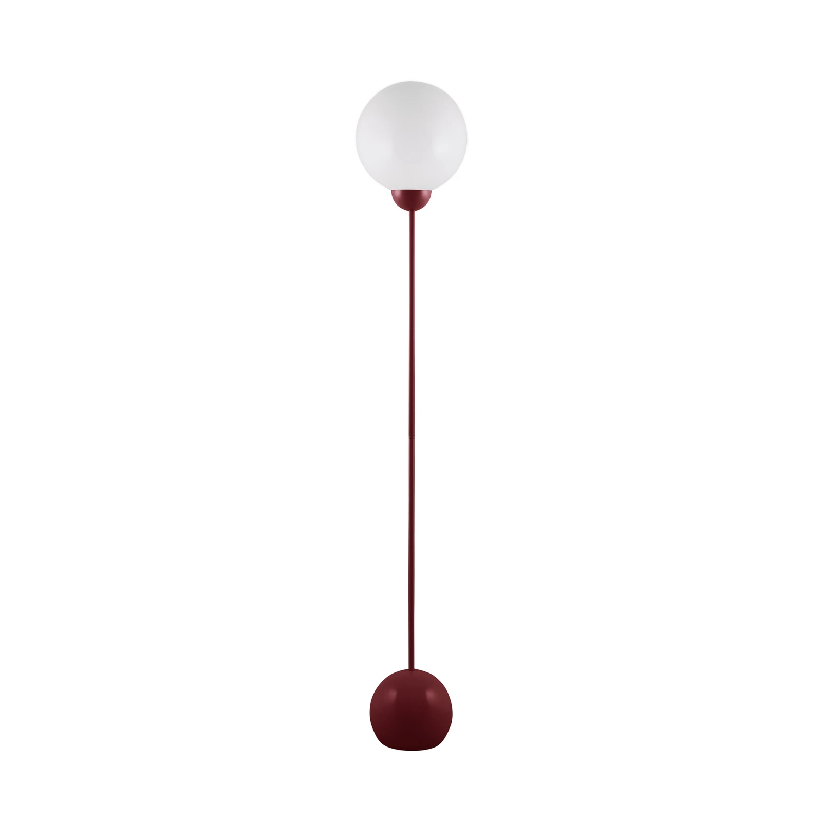 Stojacia lampa Globen Lighting Ripley, bordové sklo, 144 cm