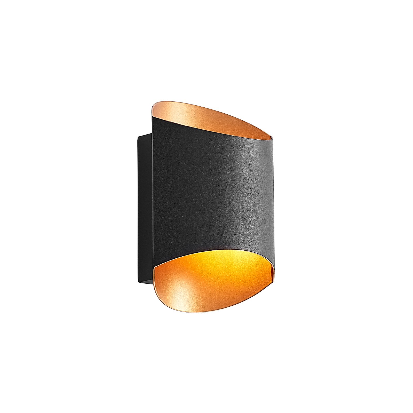 Arcchio Ayaz LED-Wandlampe, schwarz-gold