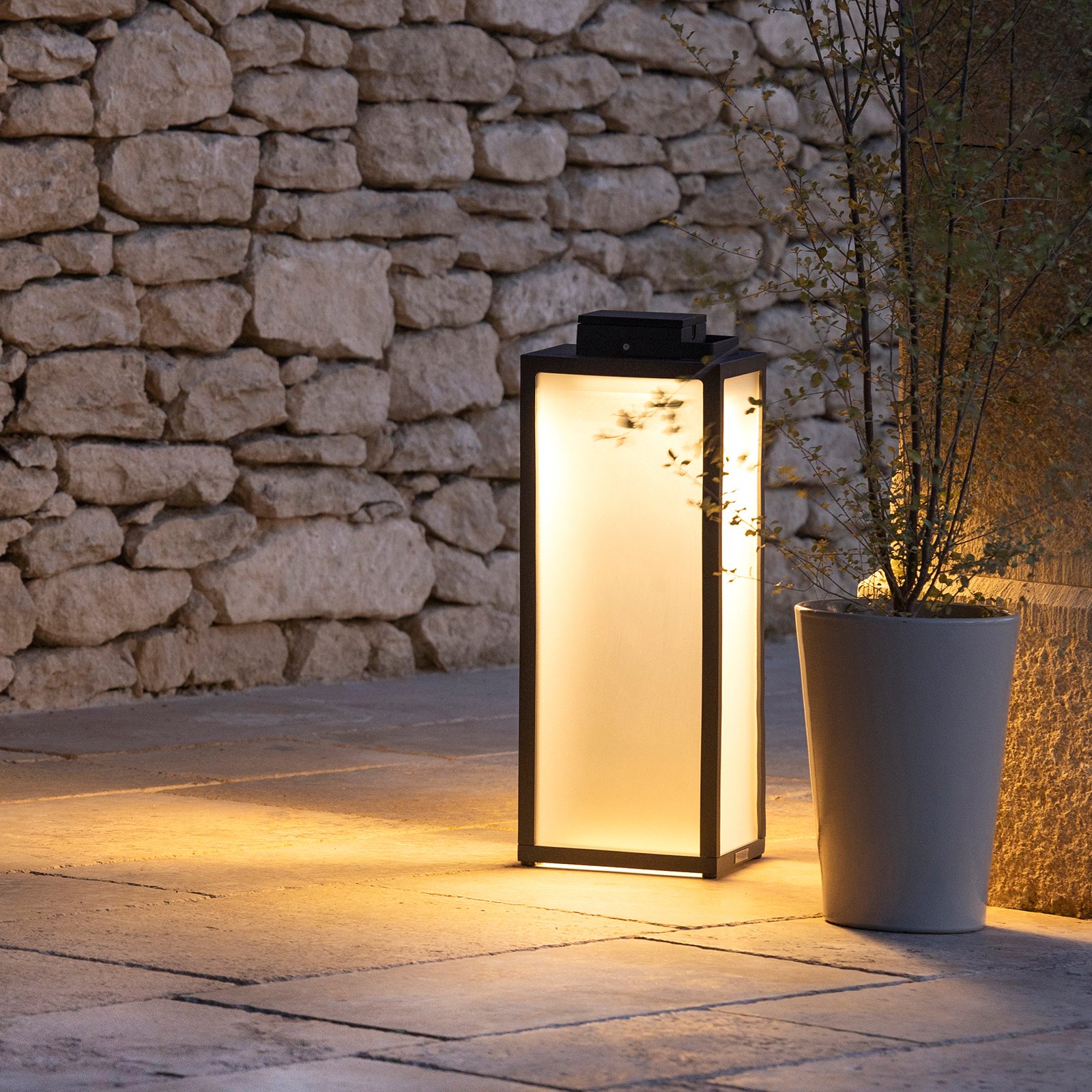 Lanterne solaire à LED Tradition, anthracite