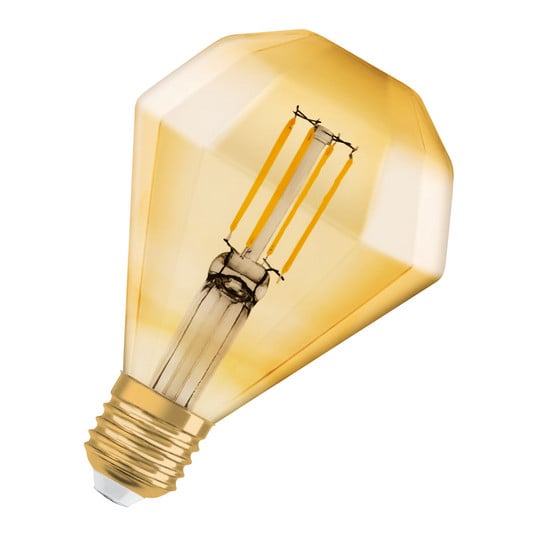 OSRAM LED lampa E27 4W Vintage Diamond 824 zelta krāsā