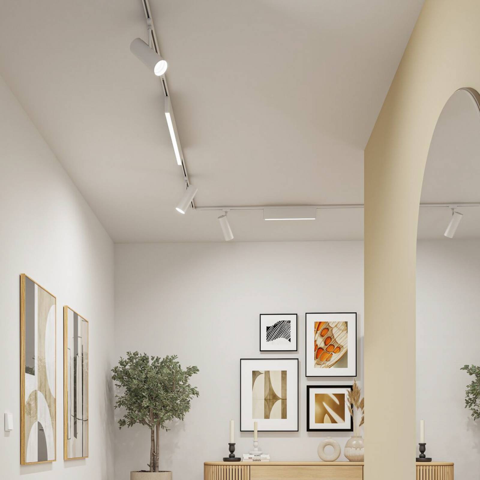 Spot LED sur rail Paulmann URail Theron, blanc signal 4000K