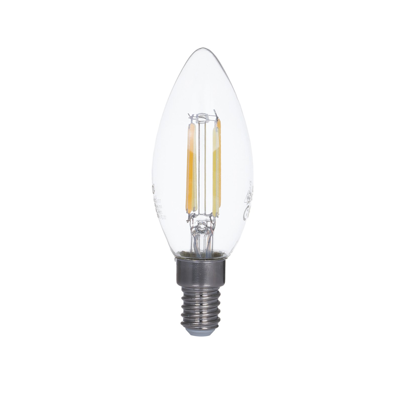 LUUMR Smart LED candle bulb clear E14 4.2W Tuya WLAN CCT