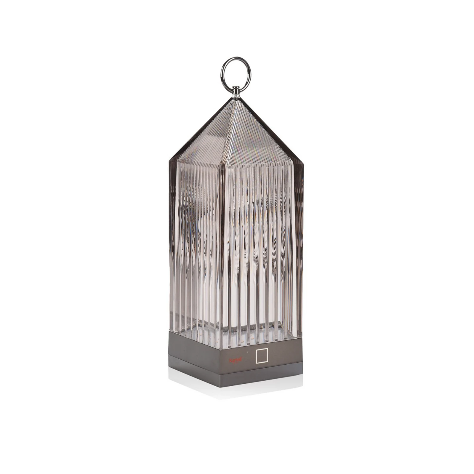Kartell Lantern LED-Tischleuchte, rauchgrau IP54