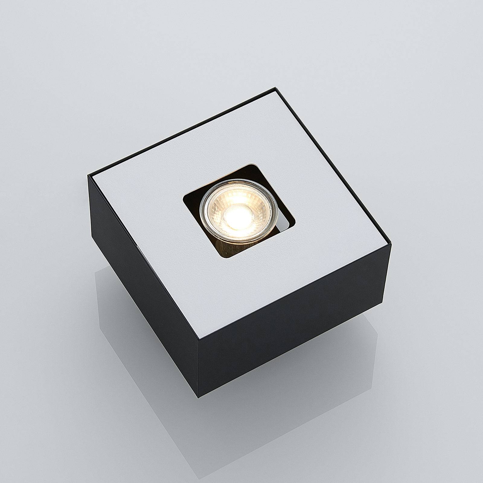 Lindby Kasi lampa sufitowa czarna 1-pkt. 14 x 14cm