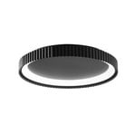 lámpara LED de techo Niike, negra, Ø 50 cm, metal, CCT