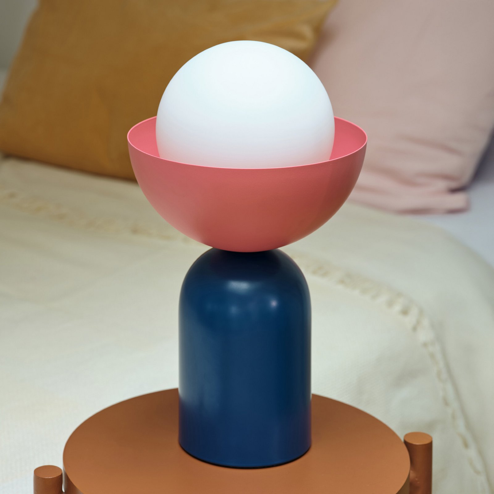 Stolová lampa OSRAM Decor Bowl, modrá/ružová, oceľ, E14