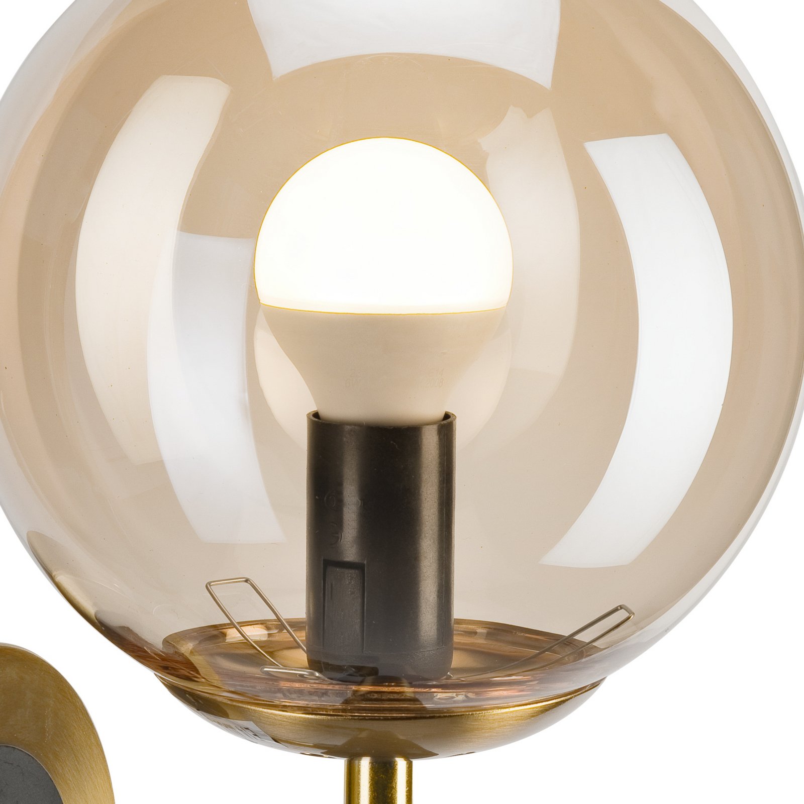Wandleuchte Natalia, goldfarben, Ø 15 cm, Glas, E14