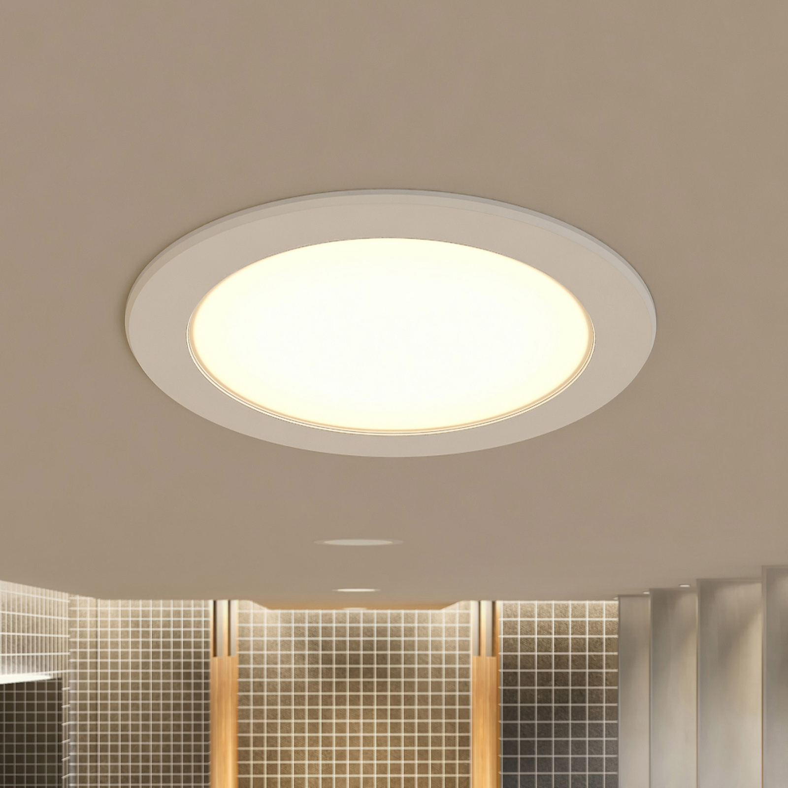 Prios Rida LED-downlight, CCT, 22,5 cm, 25 W