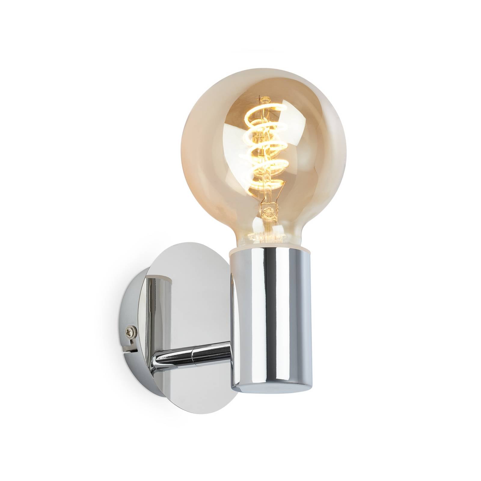 Wandleuchte Kosol fürs Bad, IP44, E27, chrom