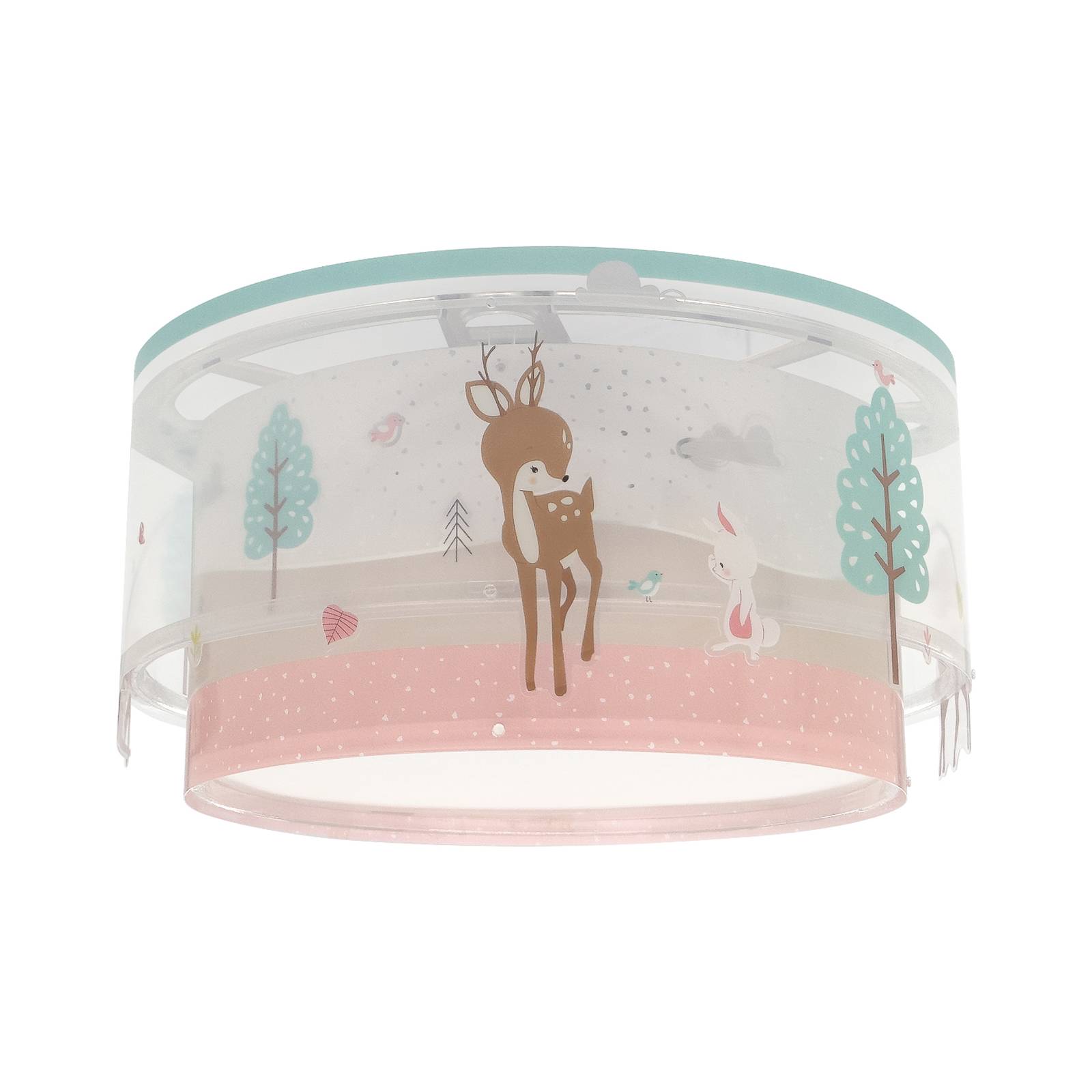 Lampa sufitowa dla dzieci Loving Deer, motyw jelenia