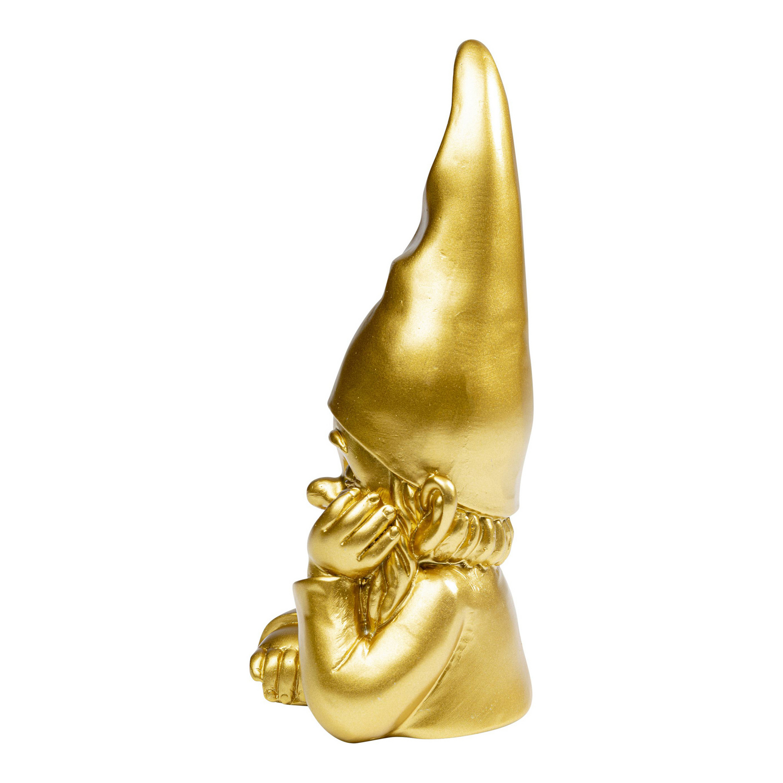 KARE decorative figurine dwarf, gold-coloured, height 21 cm, polyresin