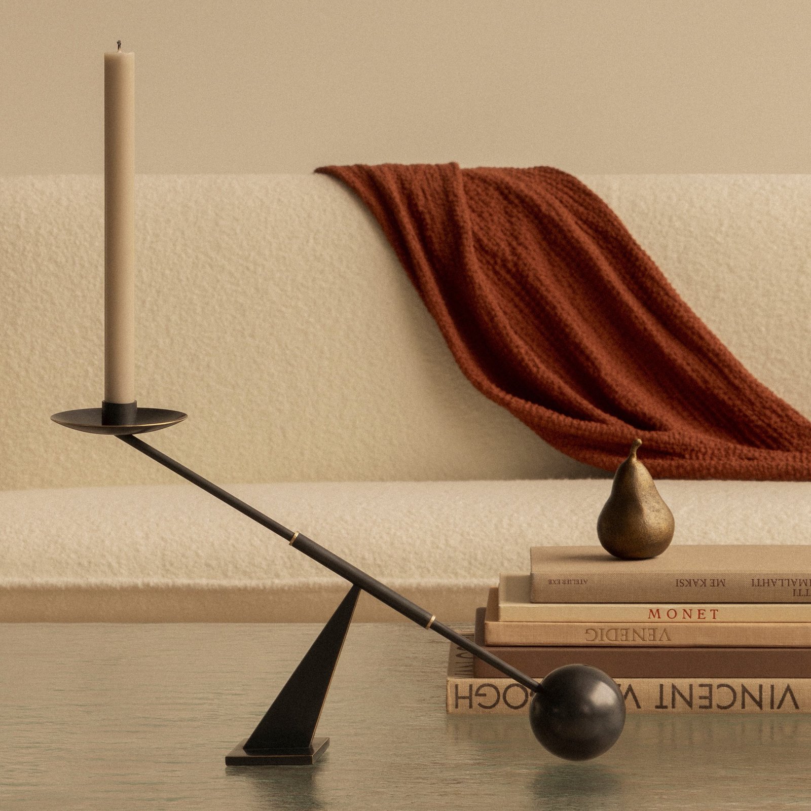 Interconnect Świecznik W42,5 Bronzed Mosiądz - Audo Copenhagen