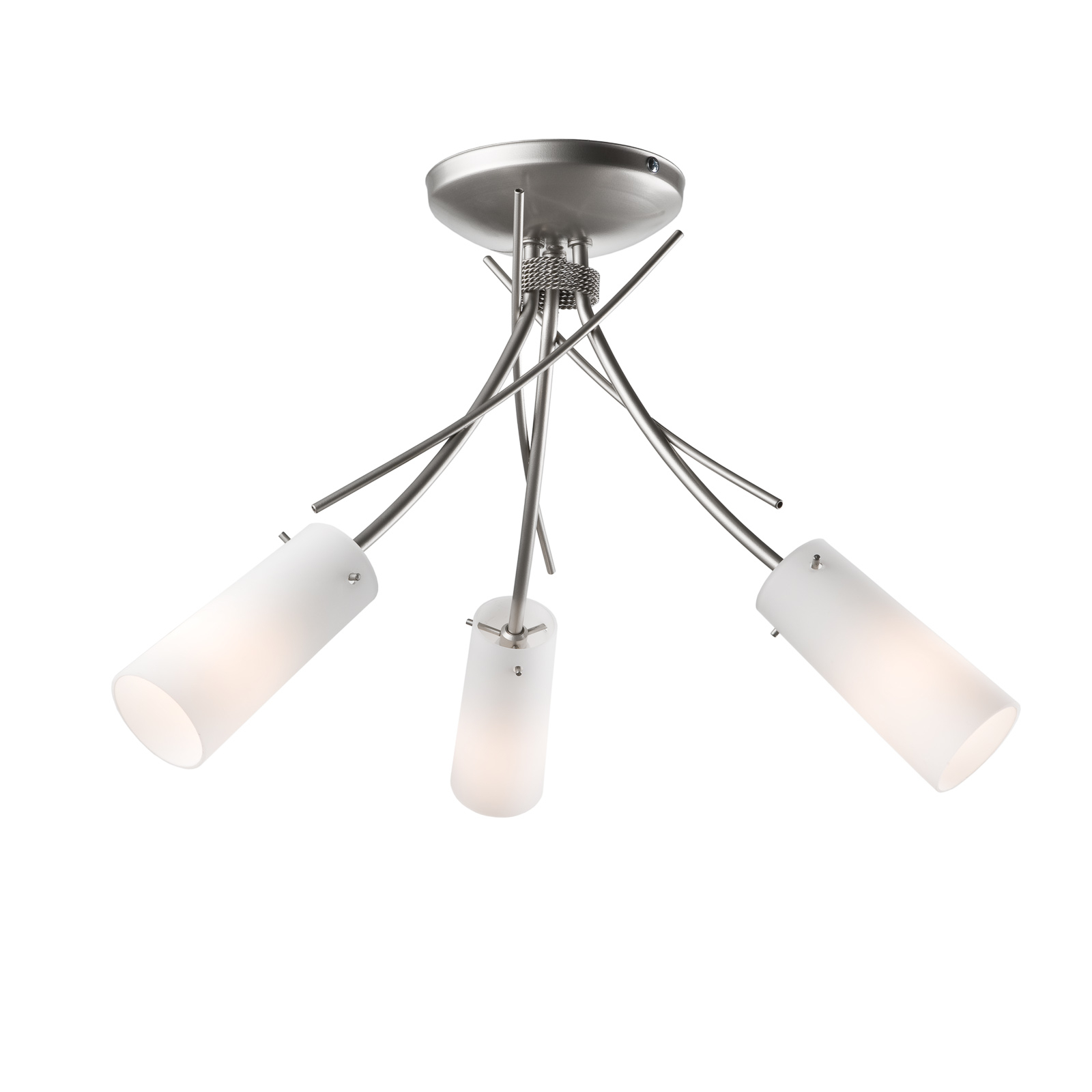 Grinda ceiling light, three-bulb, matt chrome