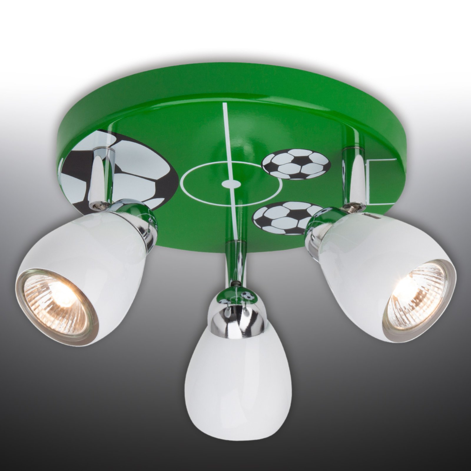 LED-taklampe Soccer, 3 lyskilder