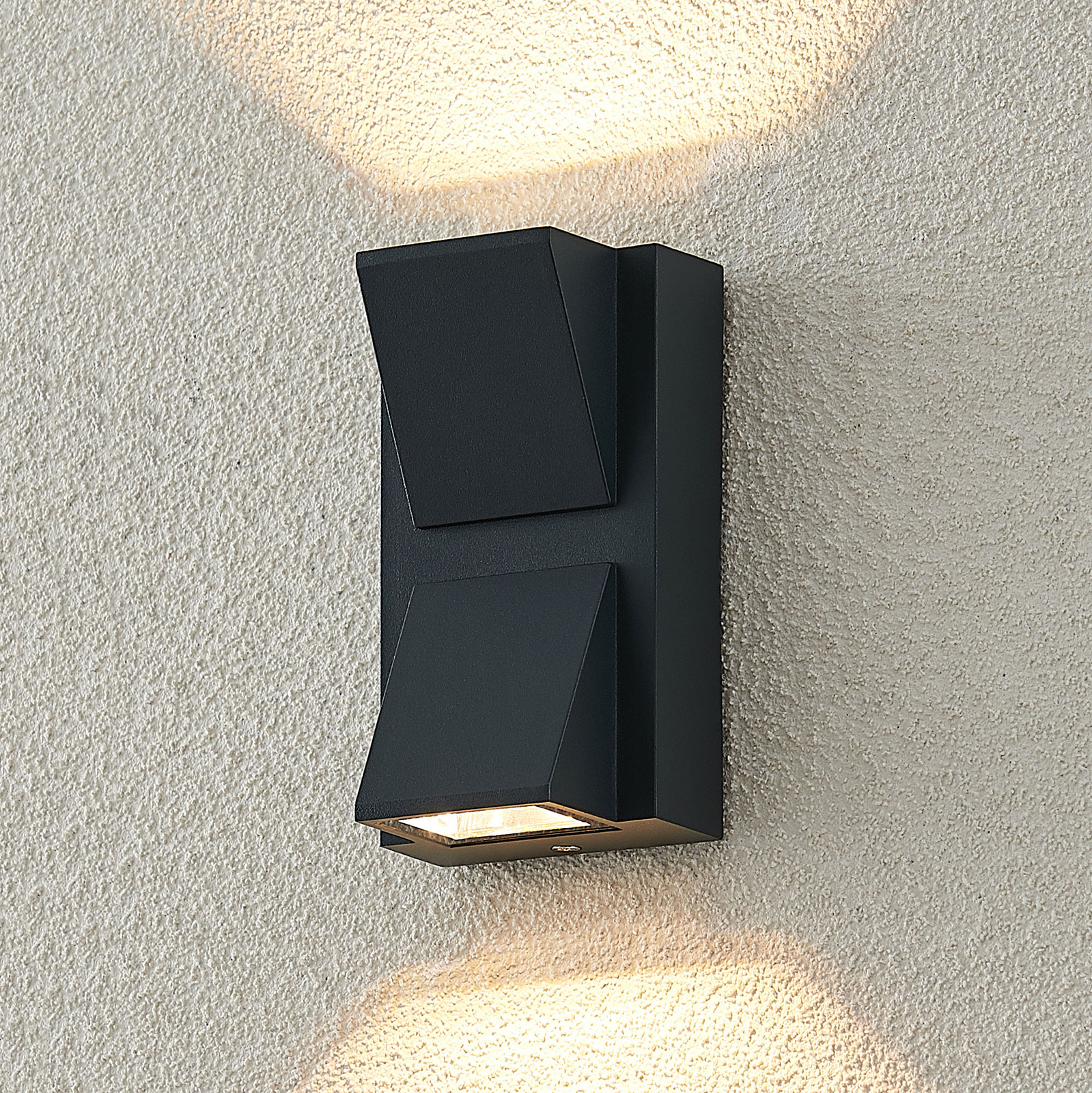 ELC Taloma LED-Außenwandlampe, 2-flammig anthrazit