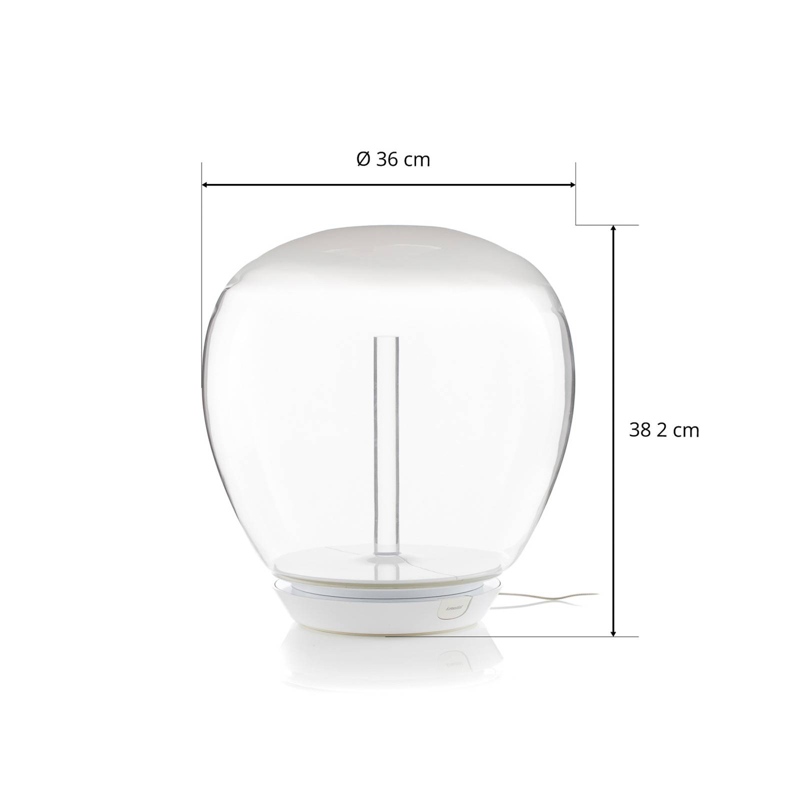 Artemide Empatia szklana lampa stołowa LED, Ø 36cm