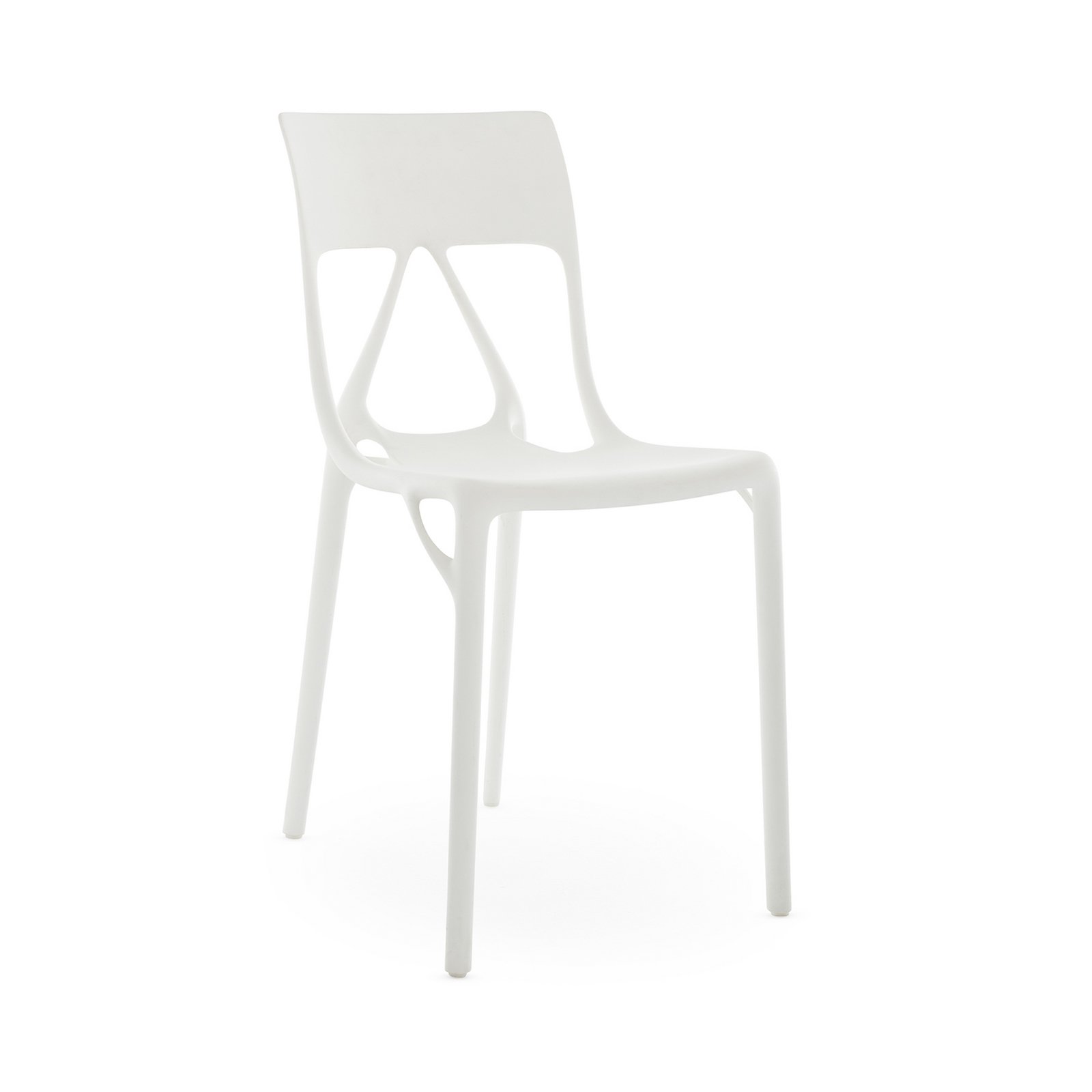 Chaises A.I. Lite, blanches, hauteur 80 cm, lot de 2 - Kartell
