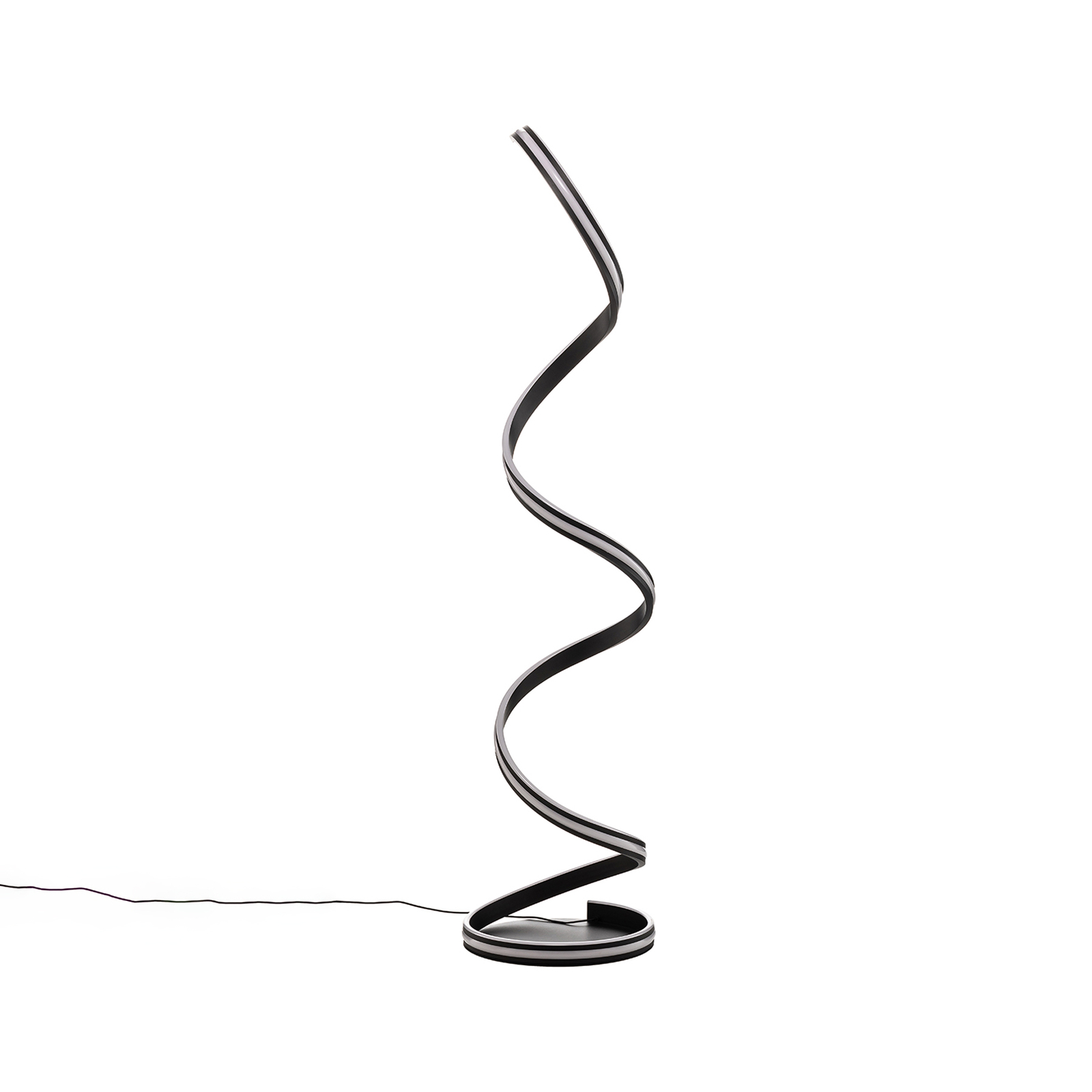 Lindby Salloa spiraal-vloerlamp dimmer CCT zwart