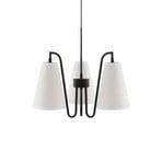 Lou pendant light, white bouclé/black fabric - Globen Lighting