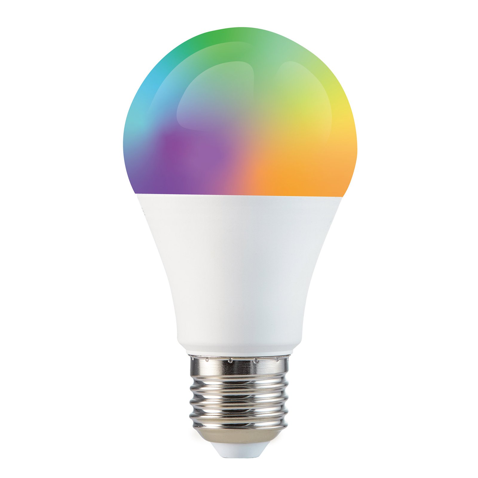 LED lamp E27 8,5W Tuya-app, RGBW, WiFi, dimbaar