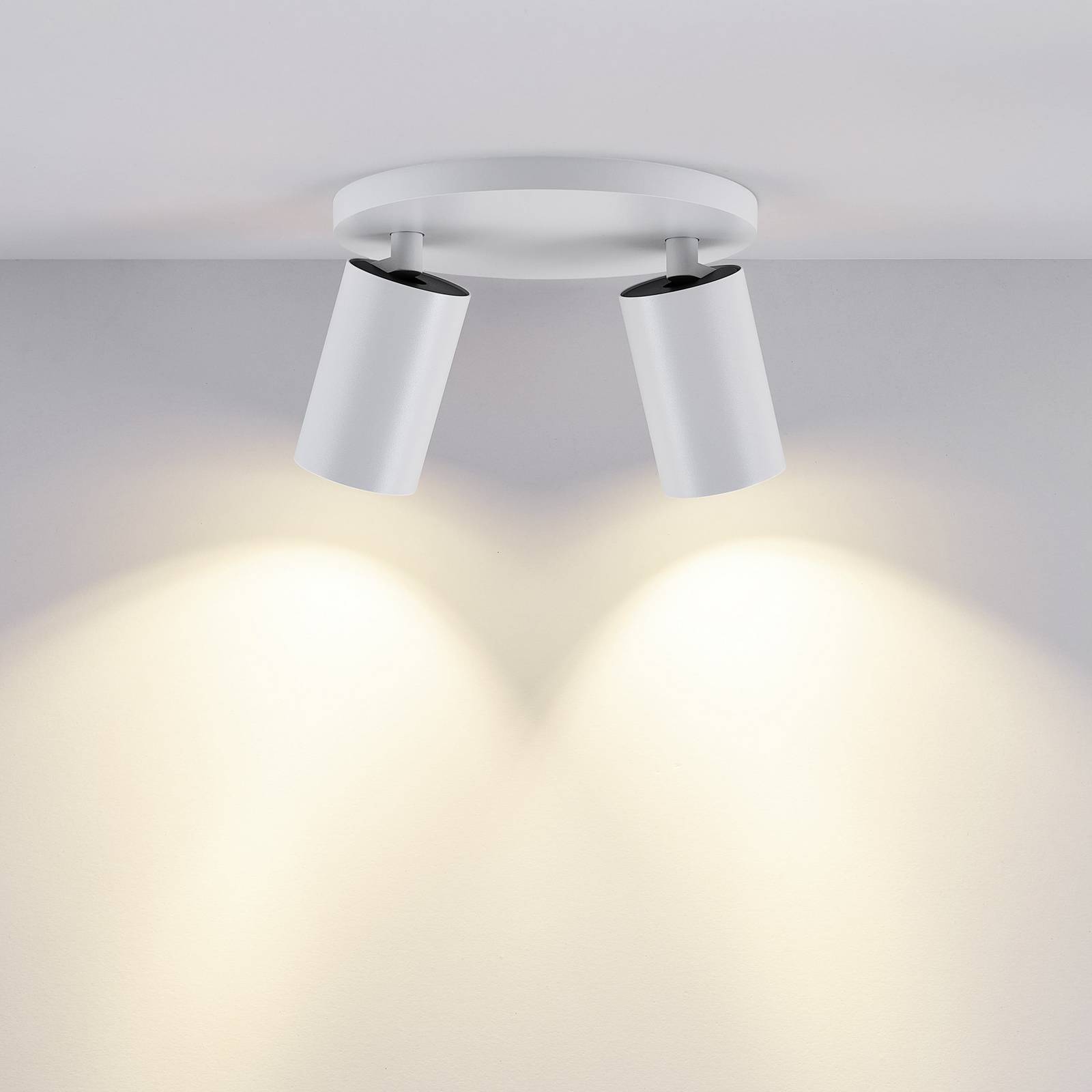 Deckenspot CAN TILT, weiß, Ø 20 cm, 2-flammig, Metall, GU10 günstig online kaufen