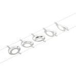 Wire RoundMac LED cable lighting system, white, 5-bulb - Paulmann